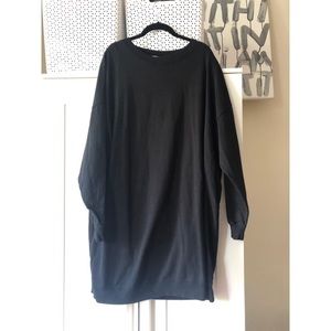 Black sweatshirt dress